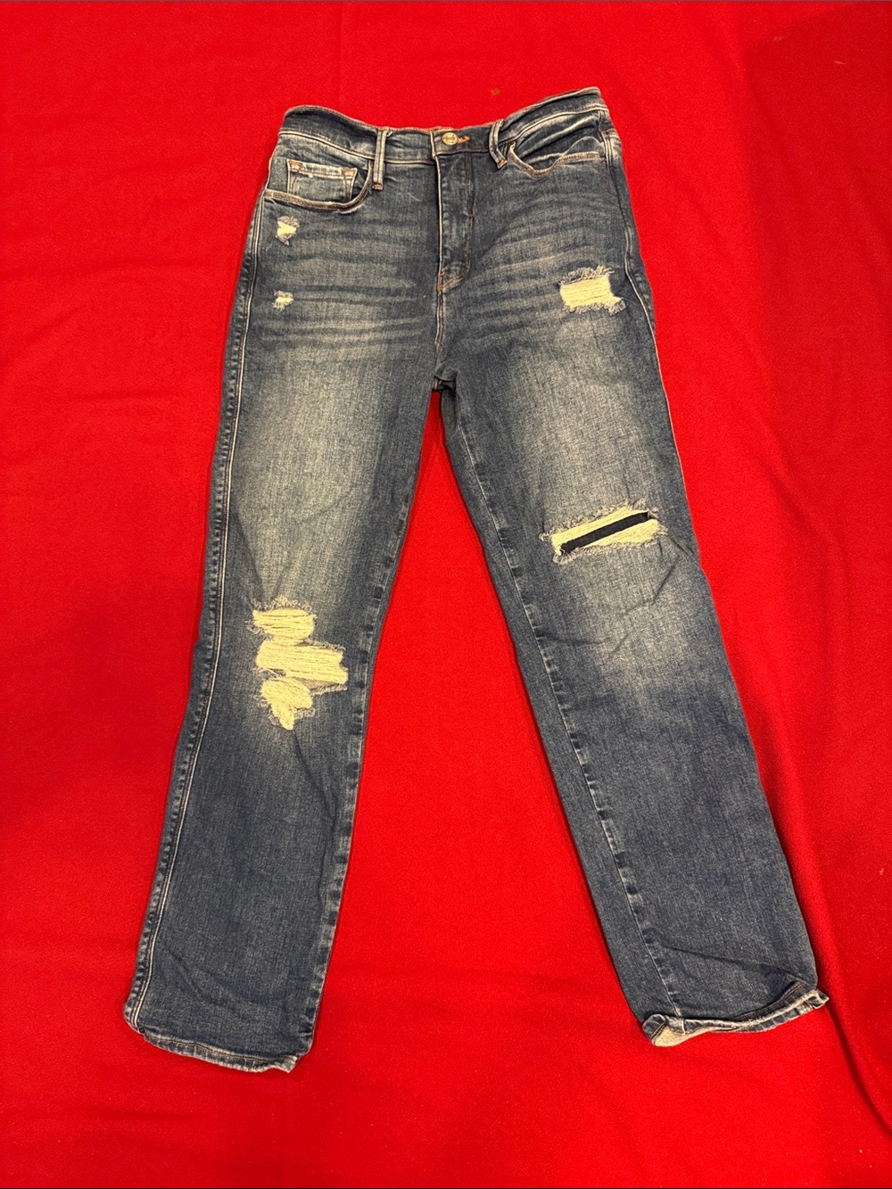 Frame Denim Light Blue Jeans with Contrast Stitching